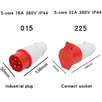 Connecteur de prise et de prise industrielle étanche à l'aviation non antidéflagrant 3PIN 4PIN 5PIN 380V 16A 32A
