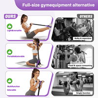 Bandes de Résistance en Latex Améliorées 55 LBS avec Poignées, Équipement de Fitness pour Exercices Abdominaux et Core, Idéal pour Femmes et Hommes