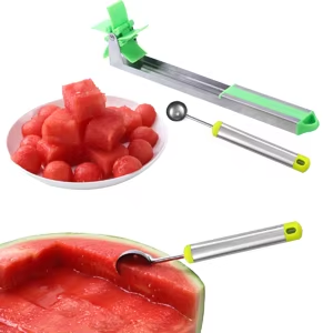 Maxfree Trancheuse à pastèque en acier inoxydable 304, outil multifonctionnel pour couper les fruits à usage domestique - Product Image 2