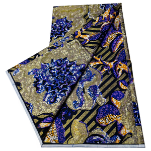 100% suave verdadera gran cera súper Africana tela de impresión dorada algodón Real Hollandais holandés Ankara tela de cera para coser - Product Image 3
