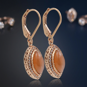 Handmade Marquise Shape Natural Gemstone 925 Sterling Silver Dangle Earrings Women Fine Jewelry - Product Image 3