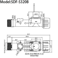 Çift Durumlu Darbeli Solenoid Su Vanası Fabrikası DC 3.0-6.5V G3/4 OEM Düşük Güçlü IP67 Pille Çalışan Plastik Hidroponik S320B