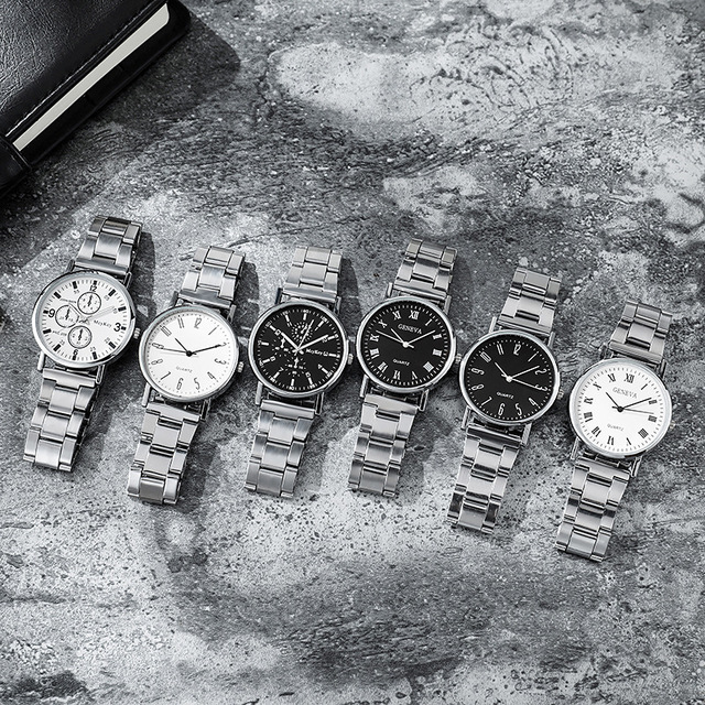 2024 New Style Men's Fashion High Quality Luxury Stainless Steel Quartz Watch  Gift Men Watch Wholesale