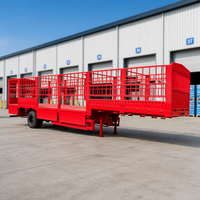 Semi-remorque porte-conteneurs fermée de haute qualité, 3/4 essieux, 40 pieds, 60 tonnes, en acier, avec clôture à piquets