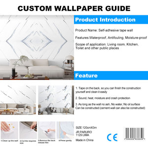 Pannelli murali 3D autoadesivi effetto marmo per interni, decorazione di lusso multistrato insonorizzata, <span class=keywords><strong>carta</strong></span> <span class=keywords><strong>da</strong></span> <span class=keywords><strong>parati</strong></span> autoadesiva - Product Image 4