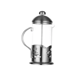 Campeggio portatile 350 1000Ml in acciaio inox doppia parete stantuffo tè e caffettiera vetro stampa francese caffè