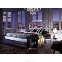 Lit simple tout acier de style nordique pour chambre d'enfant, usine, dortoir scolaire, appartement, maison résidentielle, mobilier pour enfants et adultes