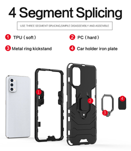 Funda Trasera para Realme 7 Pro, Funda Protectora de TPU Suave y PC Rígido con Anillo Magnético para Coche, Accesorios para Celular - Product Image 2