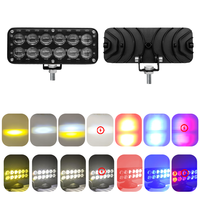 NEU 30W 12 LED Pods Weiß/Amber Fahrlicht Spot-/Flutlichtlinse Rot Blau Warnleuchte Automotive LED-Scheinwerfer
