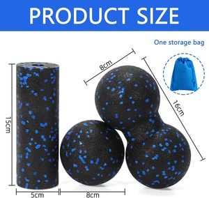 Hollow Column Peanut Ball Three-Piece Set EPP <b>Foam</b> <b>Roller</b> for Fitness Yoga Rehabilitation Training Muscle Relaxation - Product Image 2