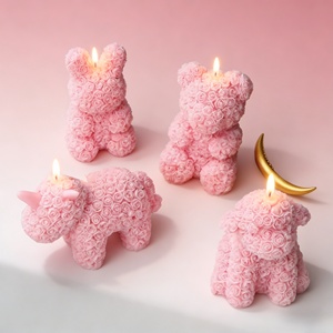 Vela de Cera de Soja Hecha a Mano con Forma de Concha, Regalos de Oso Rosa de Venta Caliente para Decoración, Adornos Creativos para el Hogar para Navidad y Acción de Gracias - Product Image 2