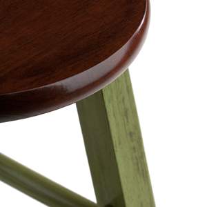 Tabouret de bar contemporain en bois Db Ivy de 29 pouces avec fonction pivotante, couleur noyer vert, pour bar à domicile, hôtel, club ou ferme - Product Image 6