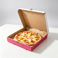 Boîtes à pizza jetables recyclées en gros SP5273, écologiques, avec logo personnalisé, plusieurs tailles, différentes couleurs, pour pizzeria à emporter