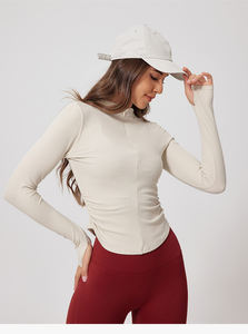 RUIQUWIN OEM Chaquetas Stand Up Zip Ropa de entrenamiento Traje de yoga Entrenamiento Deportes Fitness Top Ropa de yoga para mujer - Product Image 2