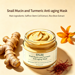 Masque visage anti-âge SYLAX avec mucine d'escargot, curcuma, soin hydratant nourrissant naturel pour femmes, anti-rides, éclaircissant - Product Image 5