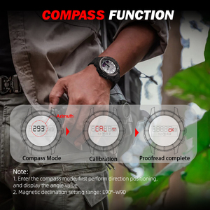 Nouvelle montre connectée NORTH EDGE THARSIS pour homme en fibre de carbone composite, étanche 50M, avec altimètre et baromètre, idéale pour le sport et la randonnée (modèle 2026) - Product Image 6