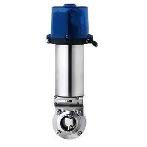 Sanitary intelligent pneumatic drive Butterfly Valve