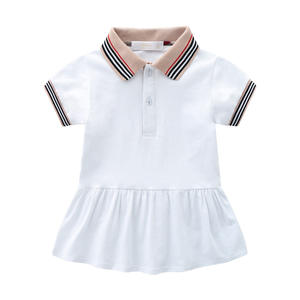 Groothandel Hoge Kwaliteit Kindermeisjeskleding 100% Katoen Meisjes <span class=keywords><strong>Preppy</strong></span> Stijl Jurk Zomer Meisjes Polo Jurk - Product Image 4