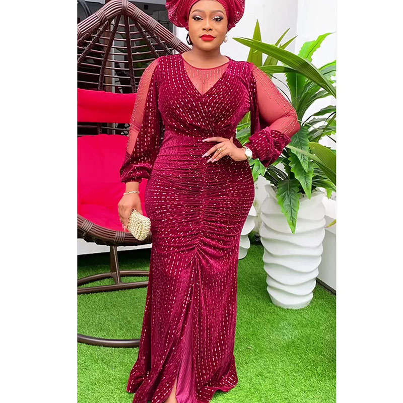 Plus Size African Elegant Party Dresses for Women 2024