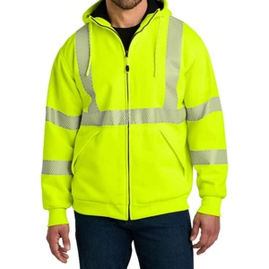 Sweat-shirts à capuche surdimensionnés personnalisés de haute qualité pour l'automne, avec impression réfléchissante de sécurité, tissu respirant - Product Image 1