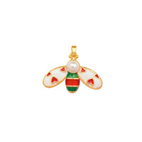 HD584 Vente en gros Breloques insectes abeilles tendance en laiton plaqué or/argent avec zircon, composants de bijoux DIY pour accessoires féminins