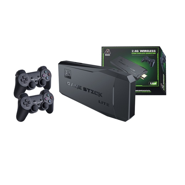 Retro Video Game Console M8 with Wireless Controller Game Stick 4K 64G 10000 Games HDMI-compatible for GBA/PS1/FC
