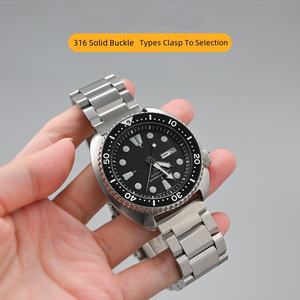 สายนาฬิกาสแตนเลสแท้สำหรับ <span class=keywords><strong>Seiko</strong></span> รุ่น <span class=keywords><strong>Submariner</strong></span> 007 สายเปลี่ยนขนาด 20 มม. 22 มม. สำหรับ Huawei สำหรับ Samsung สายนาฬิกาอเนกประสงค์ - Product Image 2
