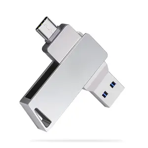 امازون عرض ساخن علي عصا صور معدنية صغيرة من النوع c معدنية USB محرك فلاش 3.0 U قرص ذاكرة اصنع شعار حسب الطلب OTG محرك فلاش