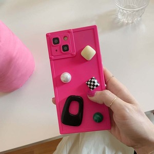 <span class=keywords><strong>Coque</strong></span> de téléphone portable en silicone pour <span class=keywords><strong>Iphone</strong></span> <span class=keywords><strong>11</strong></span> 12 13 14 15 Pro Max, couleur bonbon, design <span class=keywords><strong>carré</strong></span>, décoration géométrique, protection complète - Product Image 3