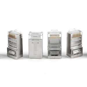 ขั้วต่อเครือข่าย Rj45 แบบโลหะป้องกัน 8p8c ปลั๊กอีเธอร์เน็ต 8 คอร์สำหรับการเดินสายคอมพิวเตอร์ - Product Image 4
