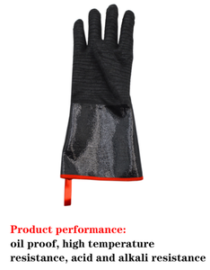 قفازات ميكانيكية مطاطية من النيوبرين XL ، عزل حراري عالي الحرارة ، مقاوم للزيت المحروق ، مقاوم للماء ، مضاد للانزلاق ، واقي للعمل الغذائي - Product Image 4