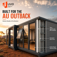 Maison conteneur extensible UVO 30FT : 56 m² de luxe pour une retraite écologique |   270 °   Villa de villégiature avec vue panoramique pour le marché australien