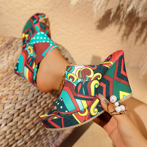 2025 <b>Summer</b> New Platform <b>Wedge</b> Flip Flops Women's Outdoor <b>Sandals</b> European American Style Plus Size 325 - Product Image 2