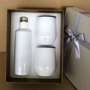Wholesale Wine Tumbler Sets 17oz Double <b>Wall</b> Stainless Steel Insulated Wine Glass Bottle and 12oz 350ml Wine Tumbler Gift Set - Product Image 3
