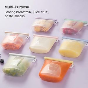 Contenedor de Leche Materna Personalizado, Libre de BPA, Reutilizable, Plegable, Ecológico, Portátil, de Silicona de Grado Alimenticio y Tritán, para Bebés de 0 a 12 Meses - Product Image 4
