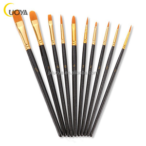 Ensemble de pinceaux pour débutants tout-en-un Tailles de manche en bois Chiffres y compris les poils de laine en nylon Matériaux faciles à peindre au pinceau - Product Image 1