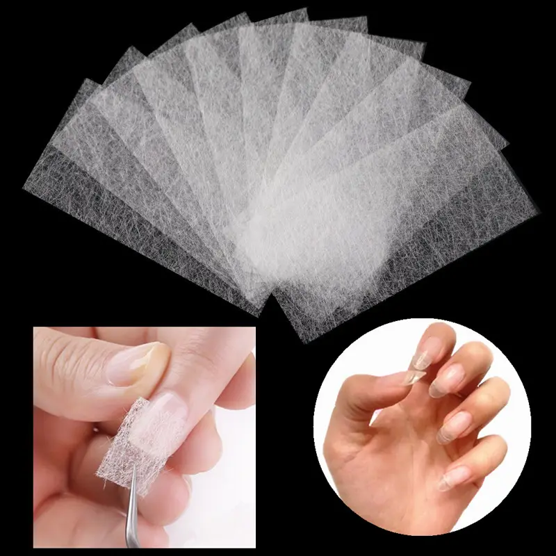 New 10 pcs Practical Silk Fiberglass Nail Form Acrylic Tips Extension Fibers Glass Nail Extension Fiber Sticker