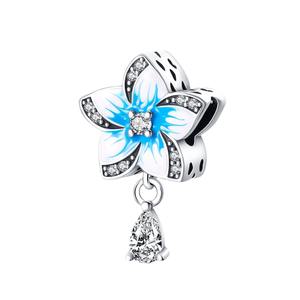 Hermosa mariposa flor hilo seguridad cuenta Popular moda cobre joyería con circón 925 <span class=keywords><strong>Plata</strong></span> al por mayor - Product Image 3