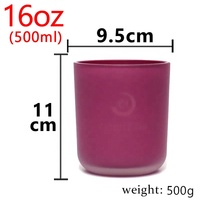 Pot à bougie en verre givré FENGJUN avec couvercle en liège, 8 oz, finition mate, porte-bougie pour spa, aromathérapie, décoration de chambre