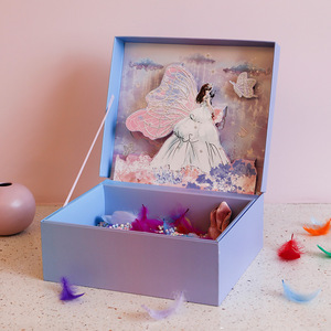 Sang Trọng Rỗng Màu Hồng Quần Áo Sơ Sinh Quà Tặng Bao Bì Hộp 3D Valentine Sinh Nhật Nắp Nắp Hộp Quà Tặng Cho Hiện Tại - Product Image 5