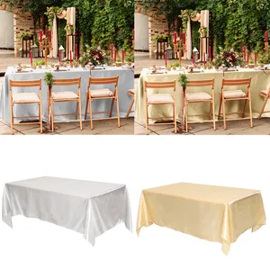 Polyester Tablecover Wedding Birthday Party Decorations Pure Color Table cloth Rectangle Stain Tablecloths For Party Decor