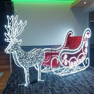 Traîneau de Noël <span class=keywords><strong>lumineux</strong></span> grandeur nature avec <span class=keywords><strong>rennes</strong></span> <span class=keywords><strong>et</strong></span> traîneau éclairés pour 6 adultes / Traîneau de Noël <span class=keywords><strong>lumineux</strong></span> avec <span class=keywords><strong>rennes</strong></span> <span class=keywords><strong>et</strong></span> traîneau éclairés grandeur nature - Product Image 2