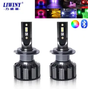 Liwiny Lampu Depan Led Mobil Csp Rgb, Lampu Depan Mobil Led 12000lm H4 H7 H11 9005 9006 dengan Garansi 1 Tahun