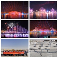 Contratista de Fuentes Musicales Comerciales a Gran Escala para Parques Temáticos, con Luces RGB DMX 512 de Acero Inoxidable y Ecológicas