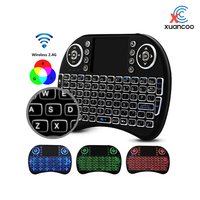 Control Remoto Inalámbrico I8 con Retroiluminación Colorida, Batería Recargable, Material ABS, Código Fijo, Marca OEM/ODM para TV Box