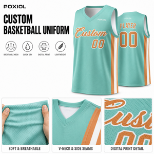 Maillot de basketball personnalisé en maille polyester respirante, impression numérique, pour club, ligue, entraînement - Product Image 3