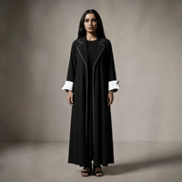 Robe élégante pour femmes, robe ample décontractée pour l'automne et l'hiver, Abaya Dubaï Arabie Saoudite, vêtements musulmans de luxe, grande taille