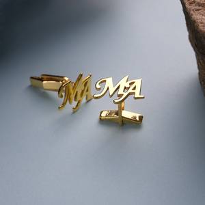 Boutons <span class=keywords><strong>de</strong></span> <span class=keywords><strong>manchette</strong></span> personnalisés <span class=keywords><strong>de</strong></span> luxe Lateefah OEM avec initiales pour hommes, boutons <span class=keywords><strong>de</strong></span> <span class=keywords><strong>manchette</strong></span> en acier inoxydable avec nom pour les garçons d'honneur - Product Image 3
