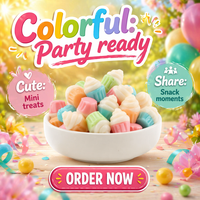 Groothandel Halal snoep op maat gemaakte 3D cupcake vorm fruitige smaak zacht gummy snoep voor detailhandel
