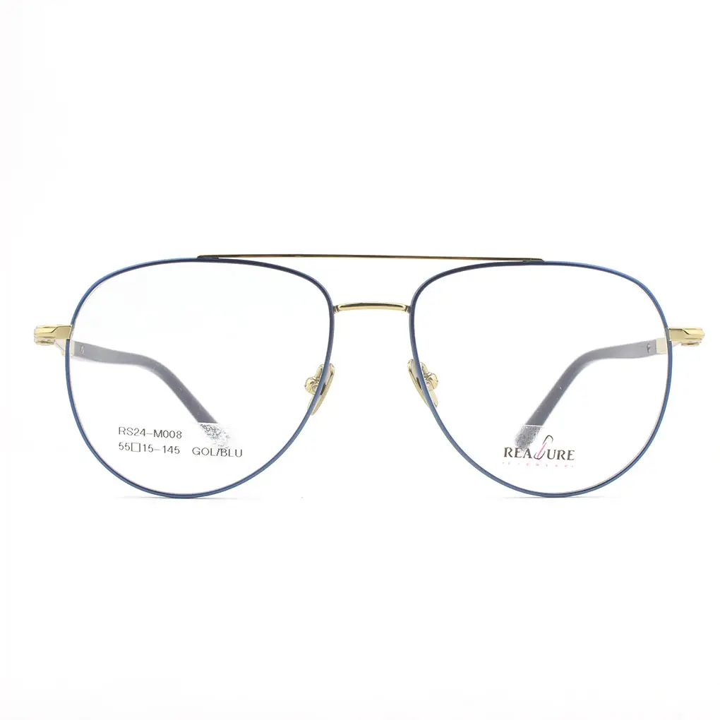 Biểu tượng tùy chỉnh bán buôn kim loại Unisex chống Bluelight kim loại chất lượng hàng đầu người đàn ông quang Glass Lens khung Eyewear